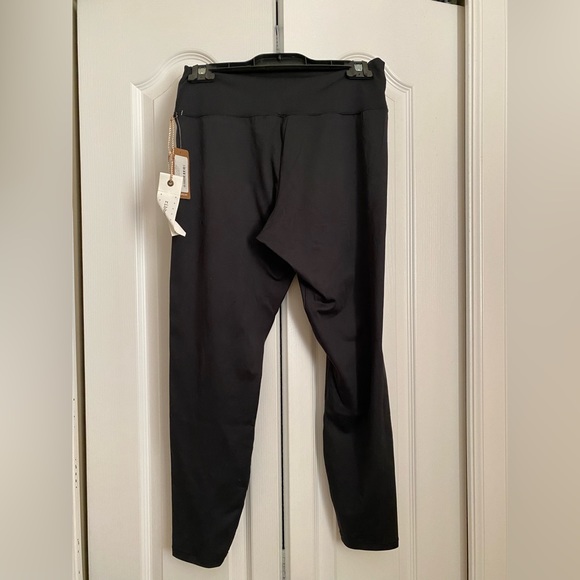 NWT Ribbon Luxe Recycled Brushed Jersey Leo Ankle Legging Black L - Picture 2 of 4